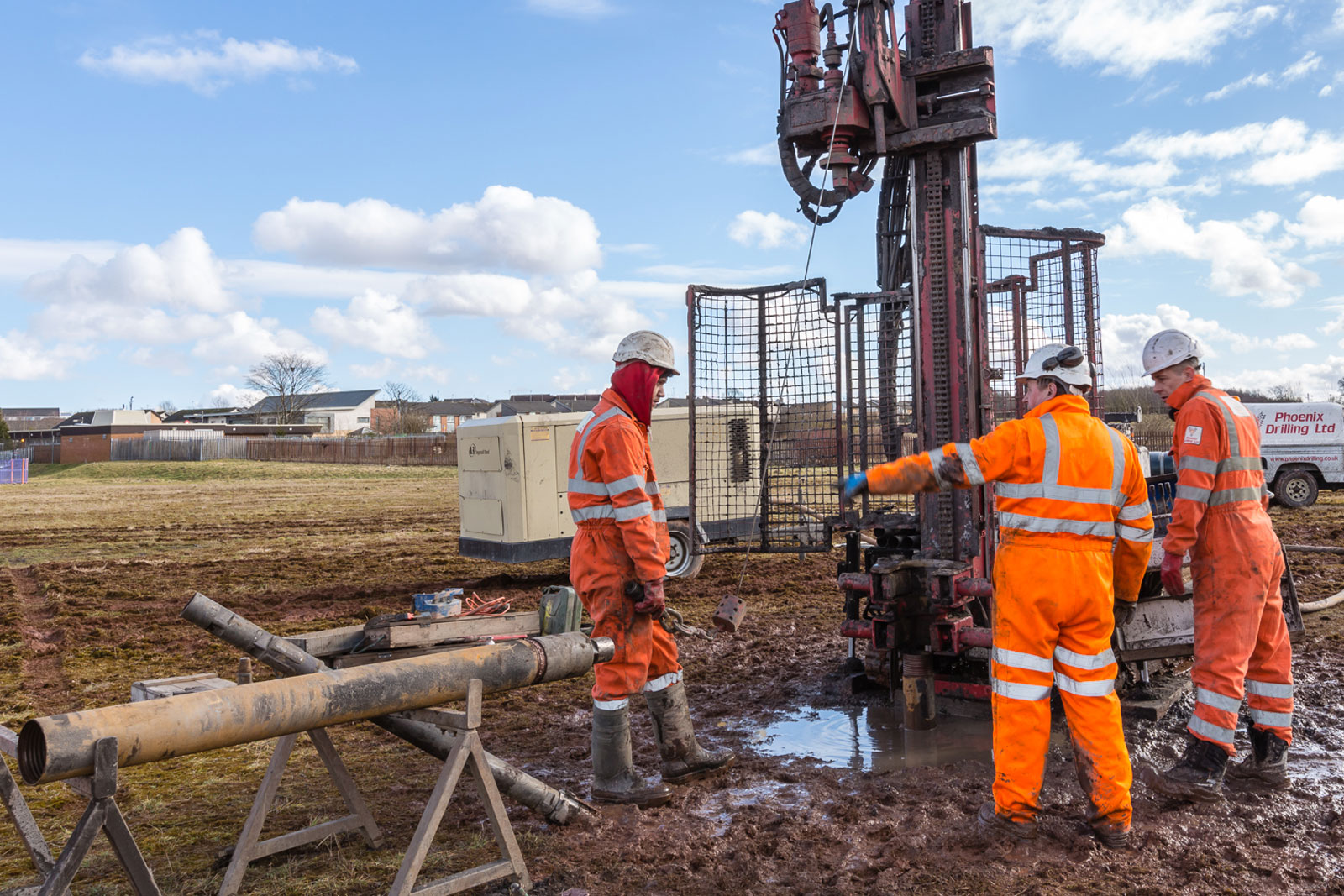 Borehole drilling in Harlow with specialist rig